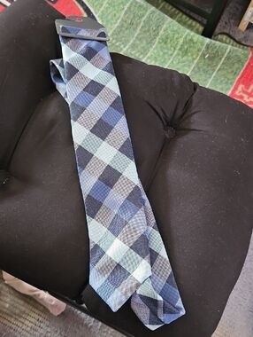 Stafford Blue and Light Blue Plaid Tie